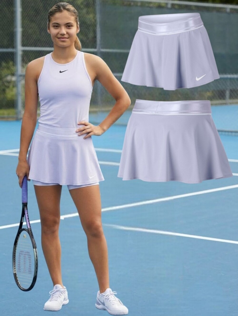 NikeCourt Dri-FIT Ladies Victory Light Lavender Tennis Skort